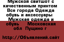 Мужской свитшот с качественным принтом - Все города Одежда, обувь и аксессуары » Мужская одежда и обувь   . Московская обл.,Пущино г.